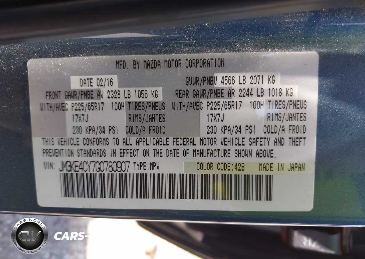 2016 Mazda Cx-5 Touring VIN:JM3KE4CY7G0780907 - 9