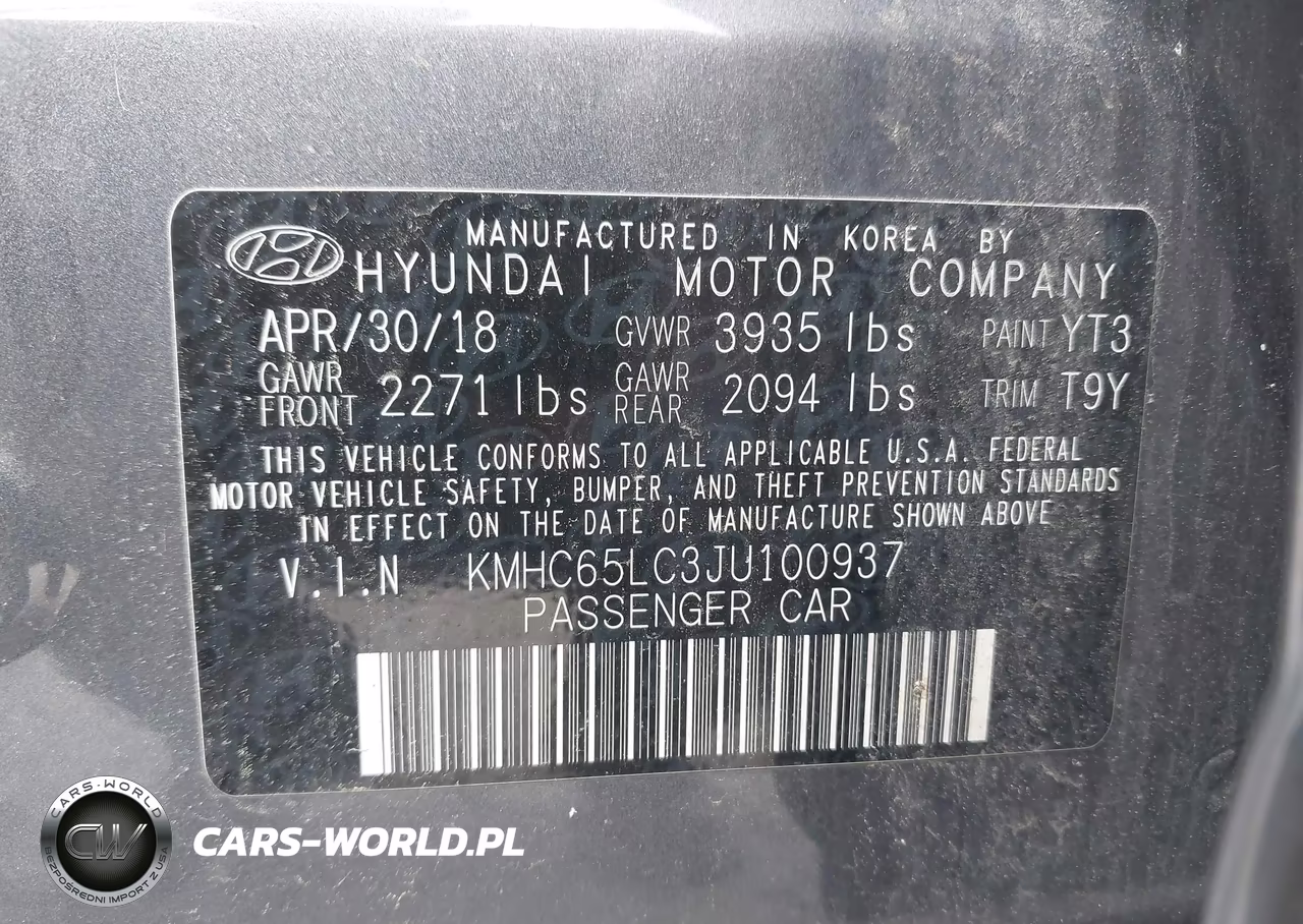 2018 Hyundai Ioniq Hybrid Blue VIN:KMHC65LC3JU100937 - 9