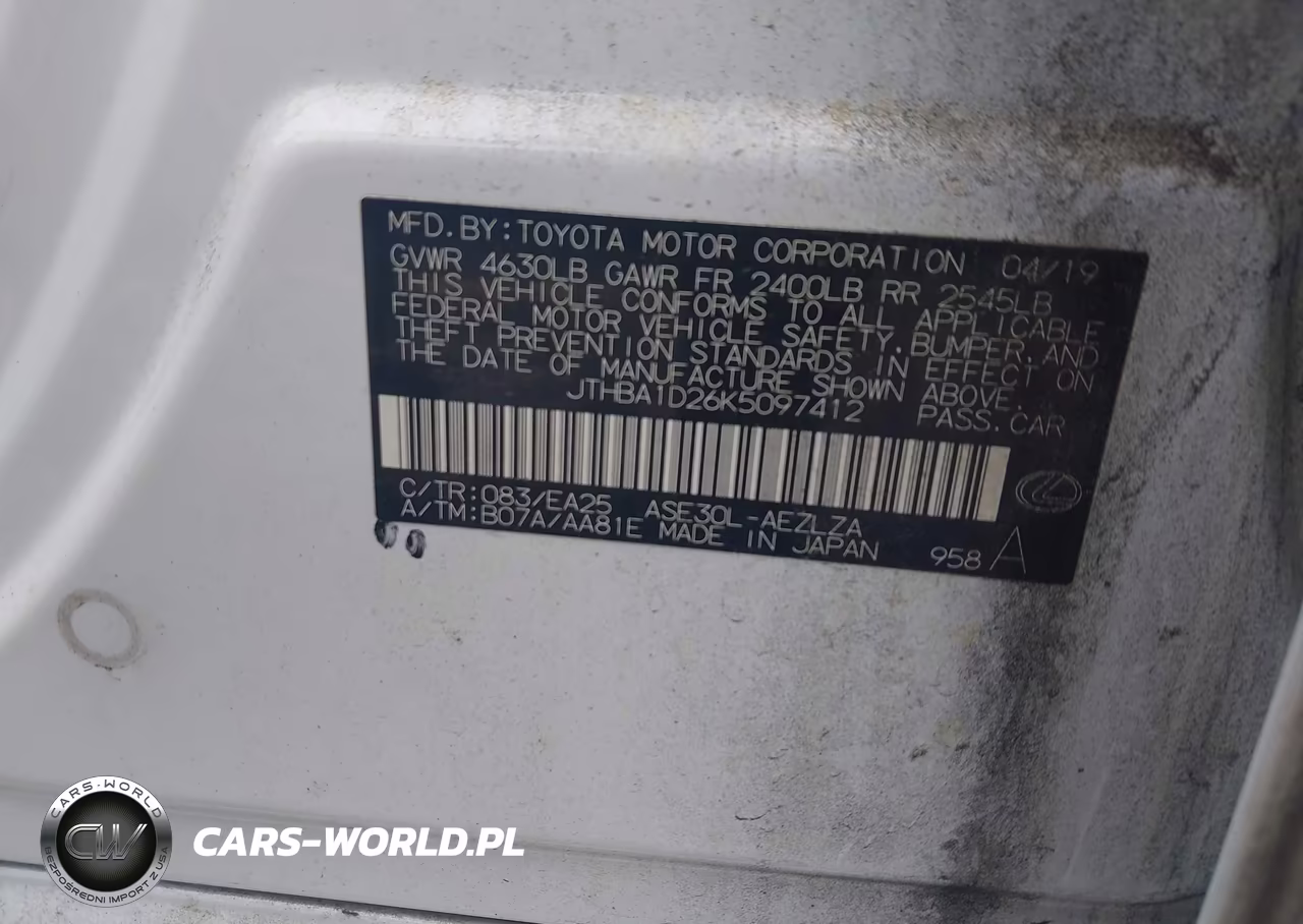 2019 Lexus Is 300 VIN:JTHBA1D26K5097412 - 9