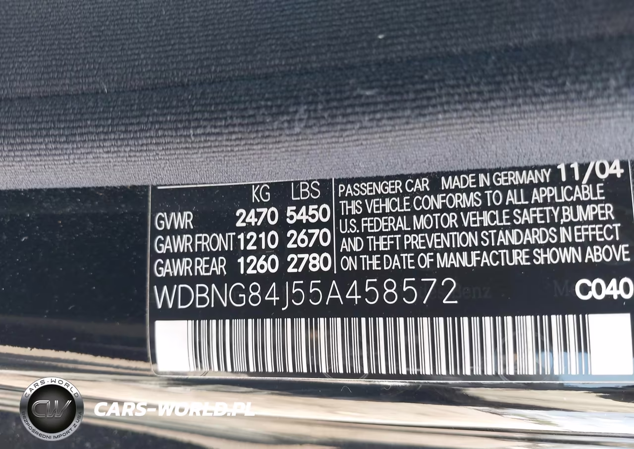 2005 Mercedes-Benz S 500 4Matic VIN:WDBNG84J55A458572 - 9