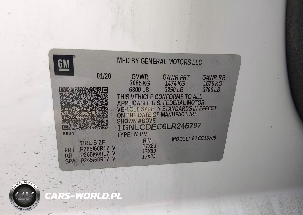 2020 Chevrolet Tahoe 2Wd Commercial Fleet VIN:1GNLCDEC6LR246797 - 9