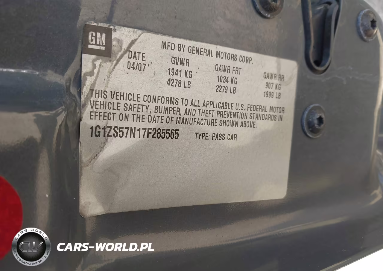 2007 Chevrolet Malibu Ls W-2Fl VIN:1G1ZS57N17F285565 - 9