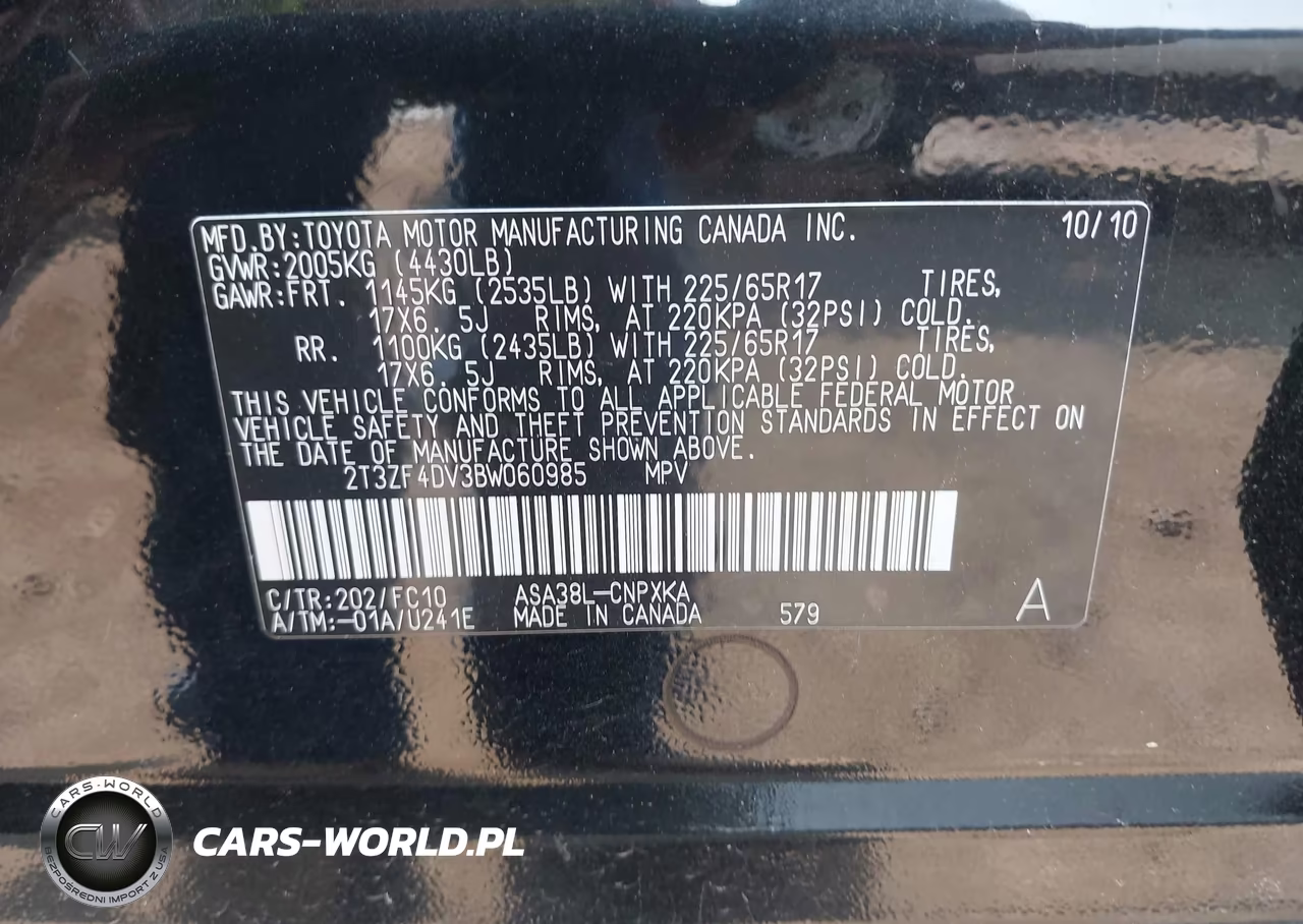 2011 Toyota Rav4 VIN:2T3ZF4DV3BW060985 - 9