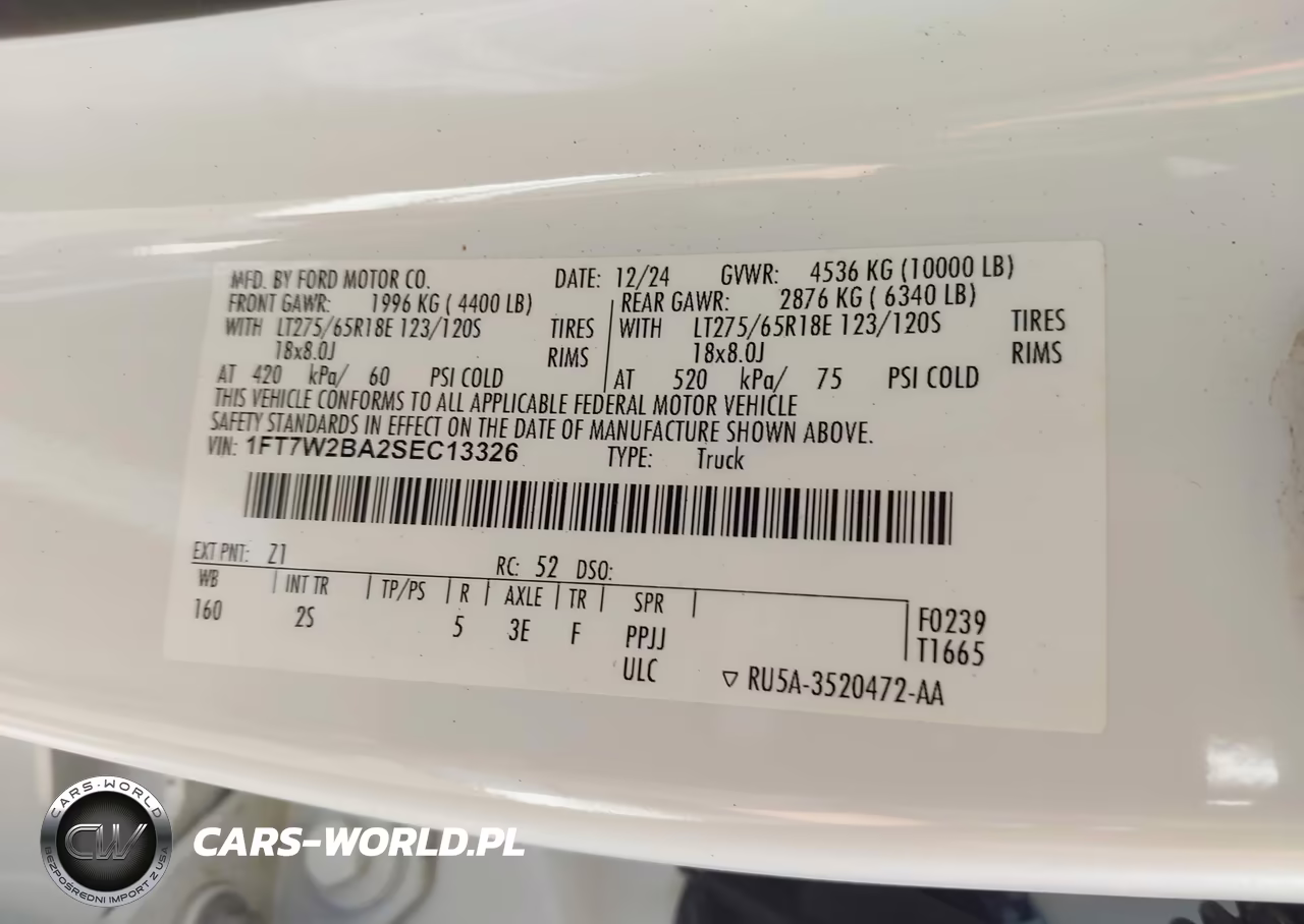2025 Ford F-250 Xlt VIN:1FT7W2BA2SEC13326 - 9