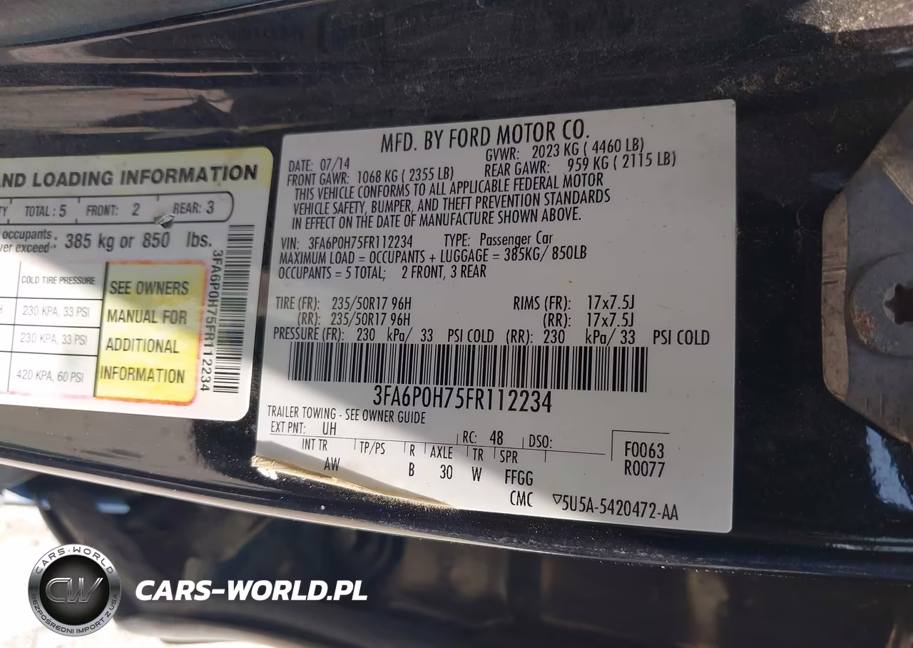 2015 Ford Fusion Se VIN:3FA6P0H75FR112234 - 9