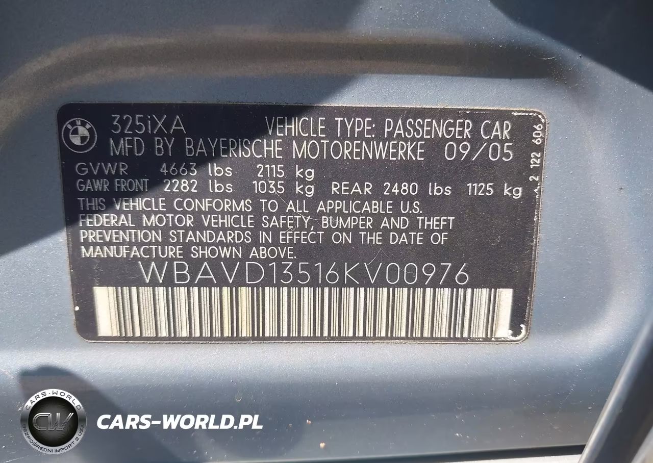 2006 BMW 325Xi VIN:WBAVD13516KV00976 - 9