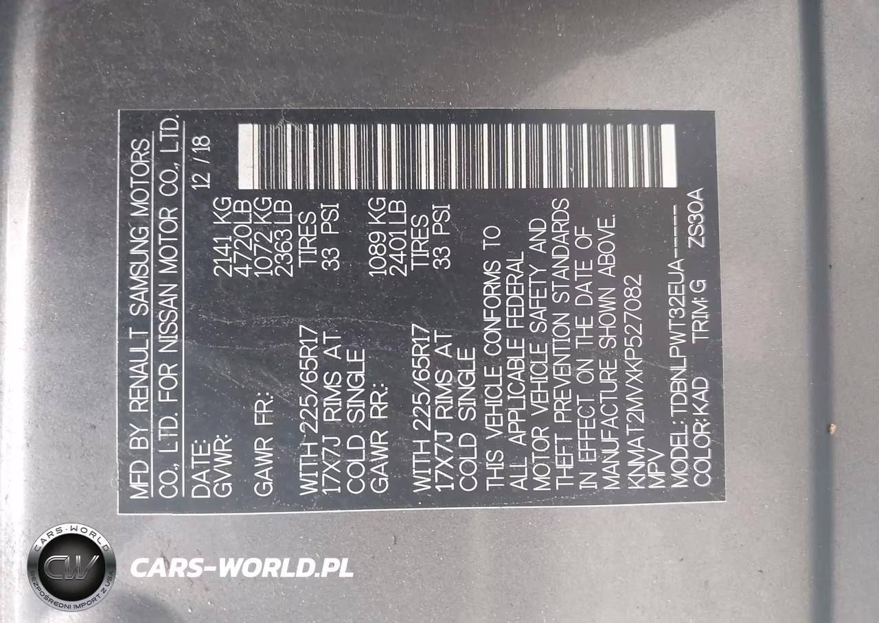 2019 Nissan Rogue S VIN:KNMAT2MVXKP527082 - 9