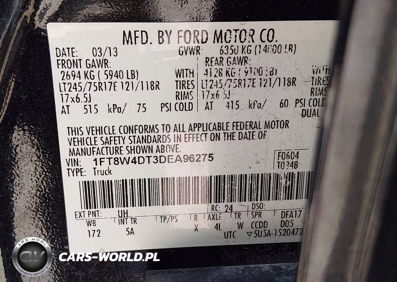 2013 Ford Super Duty F-450 Drw Lariat VIN:1FT8W4DT3DEA96275 - 8