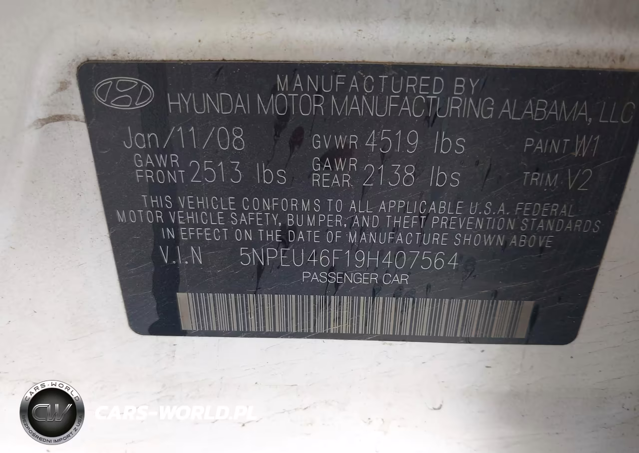 2009 Hyundai Sonata Limited V6 VIN:5NPEU46F19H407564 - 9