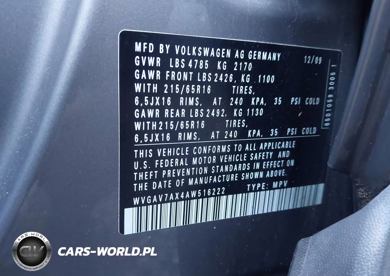 2010 Volkswagen Tiguan S VIN:WVGAV7AX4AW516222 - 9