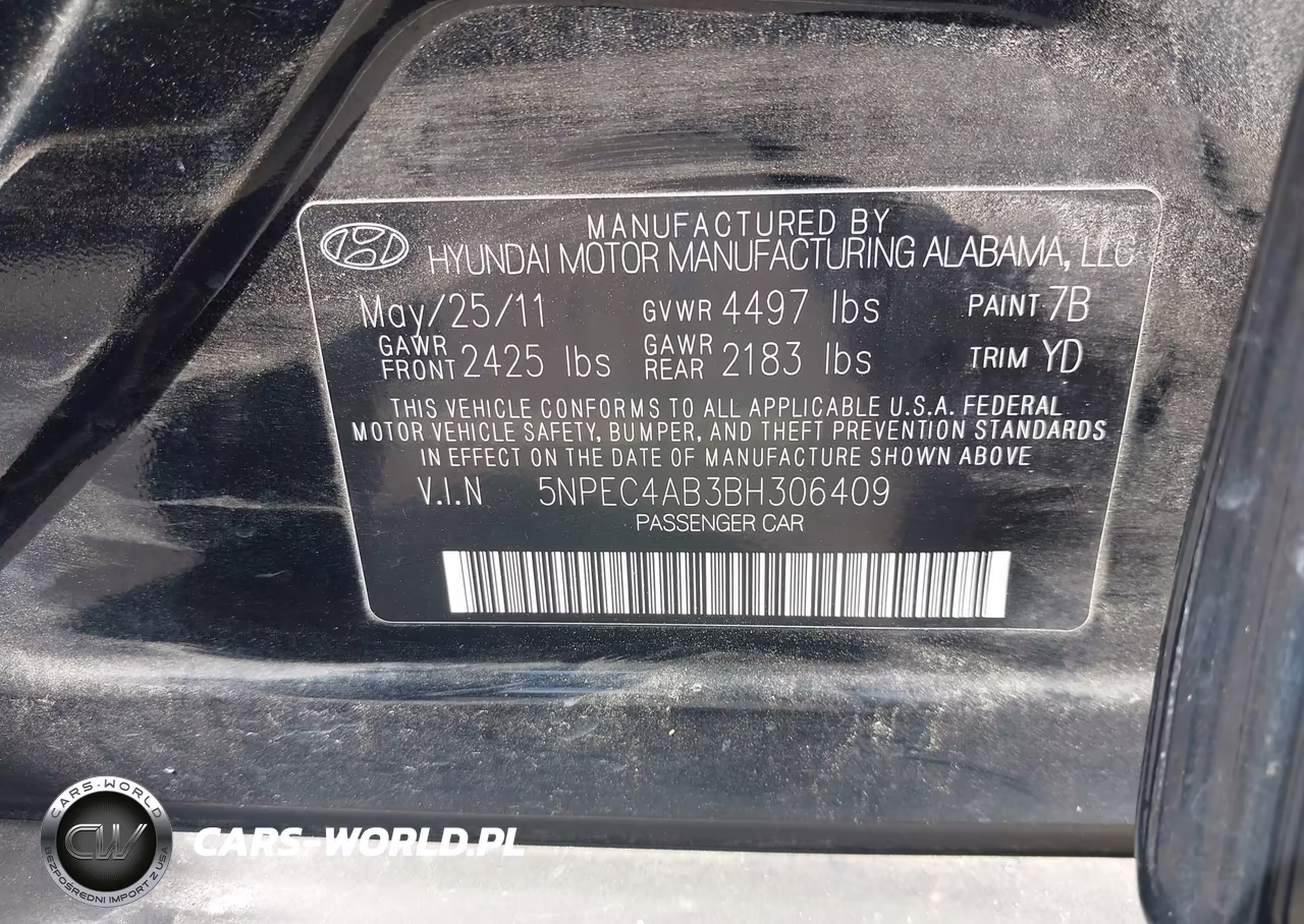 2011 Hyundai Sonata Limited 2.0T VIN:5NPEC4AB3BH306409 - 9