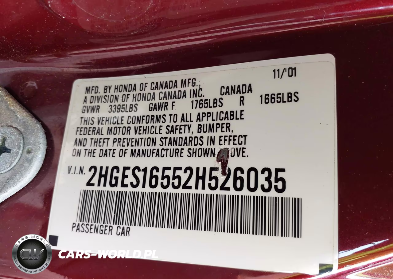 2002 Honda Civic Lx VIN:2HGES16552H526035 - 9