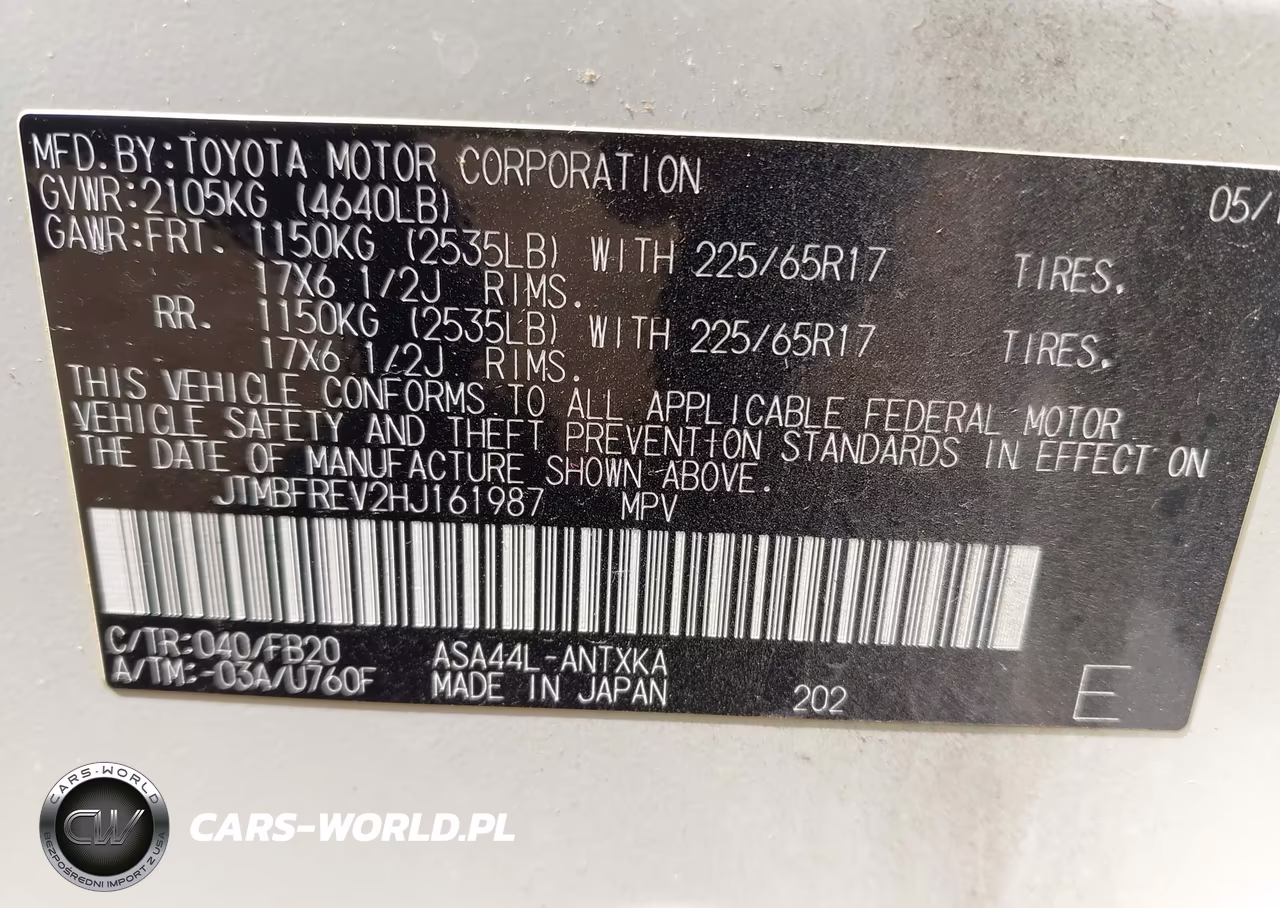 2017 Toyota Rav4 Le VIN:JTMBFREV2HJ161987 - 9