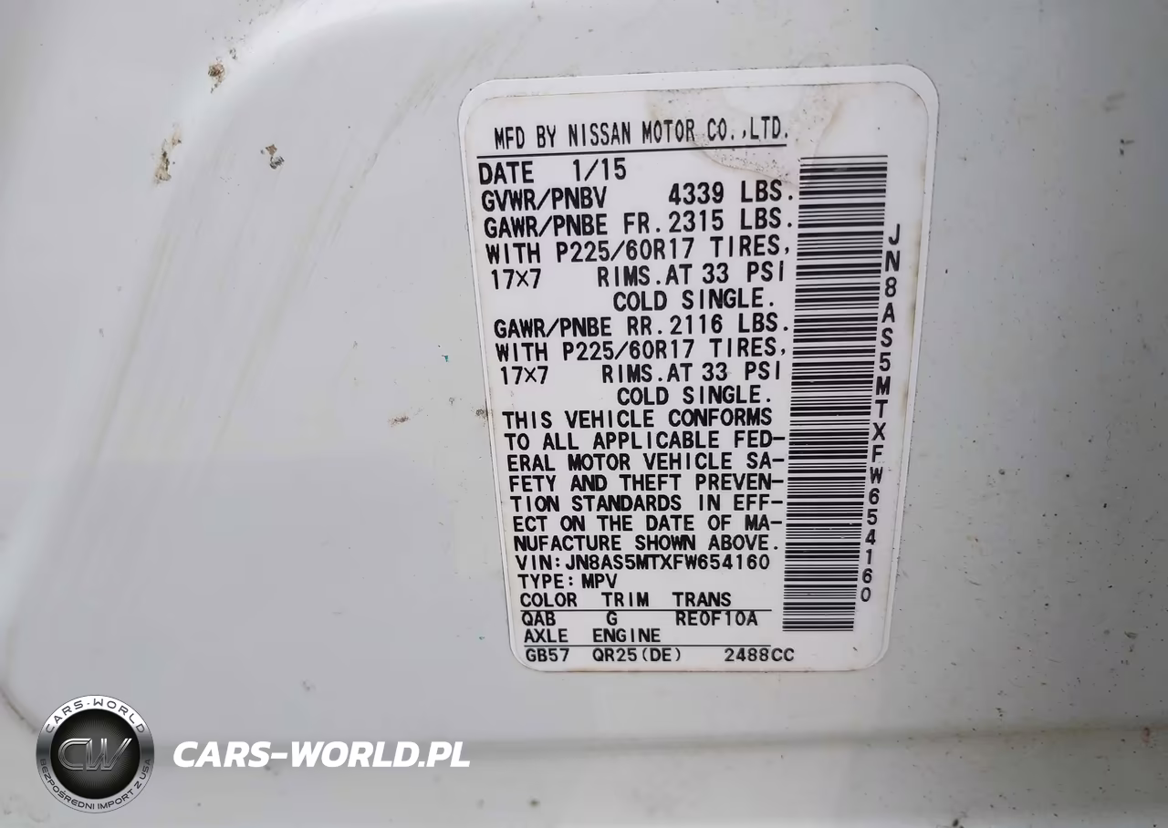 2015 Nissan Rogue Select S VIN:JN8AS5MTXFW654160 - 9