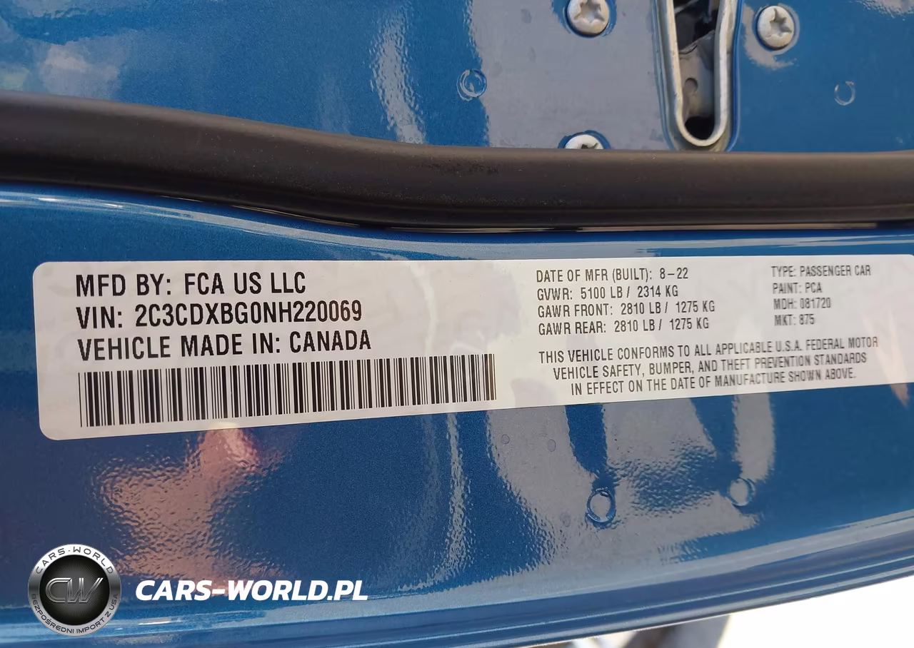2022 Dodge Charger Sxt VIN:2C3CDXBG0NH220069 - 9