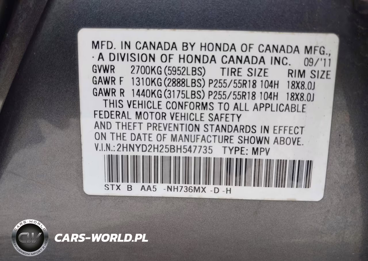 2011 Acura Mdx VIN:2HNYD2H25BH547735 - 9