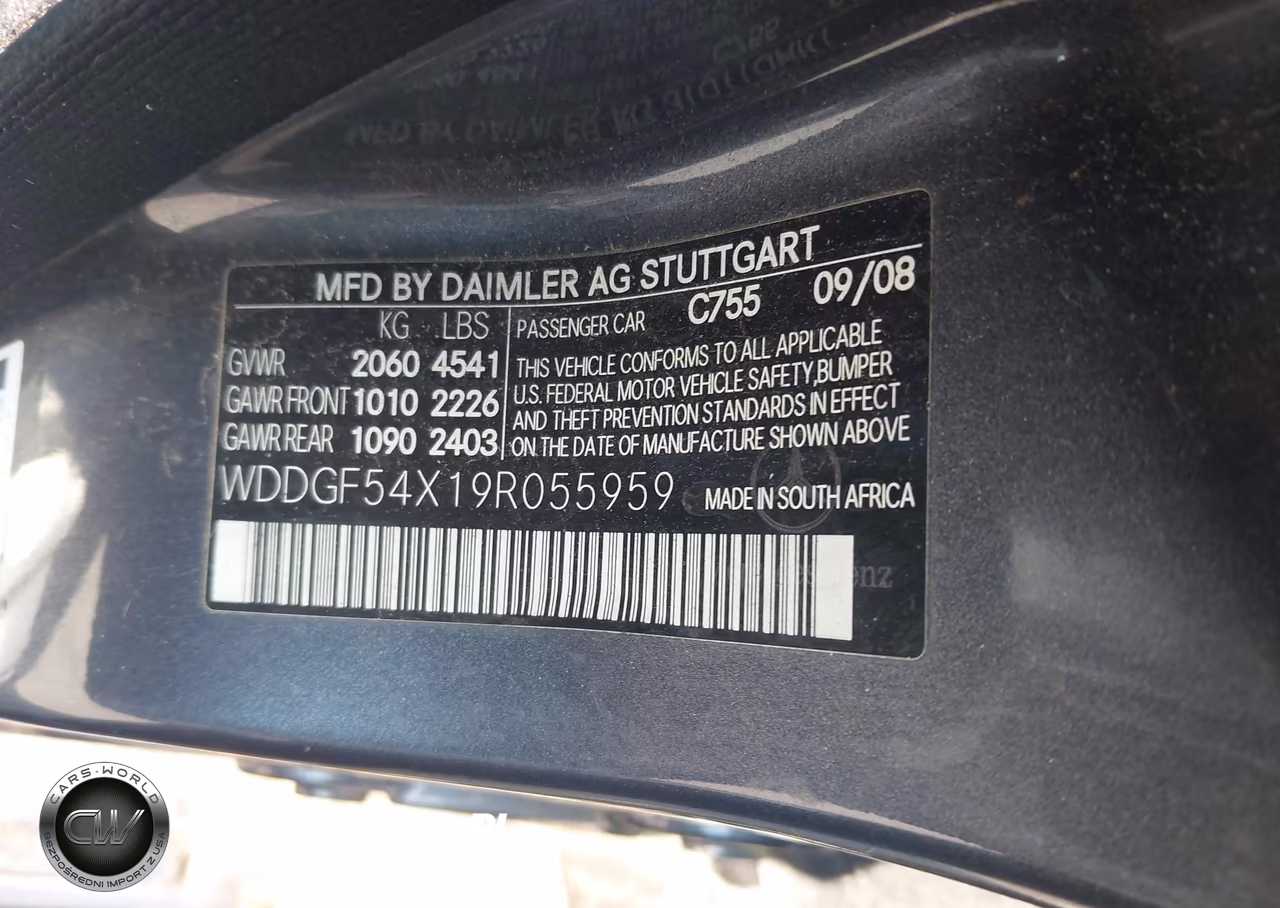 2009 Mercedes-Benz C 300 Luxury-Sport VIN:WDDGF54X19R055959 - 9