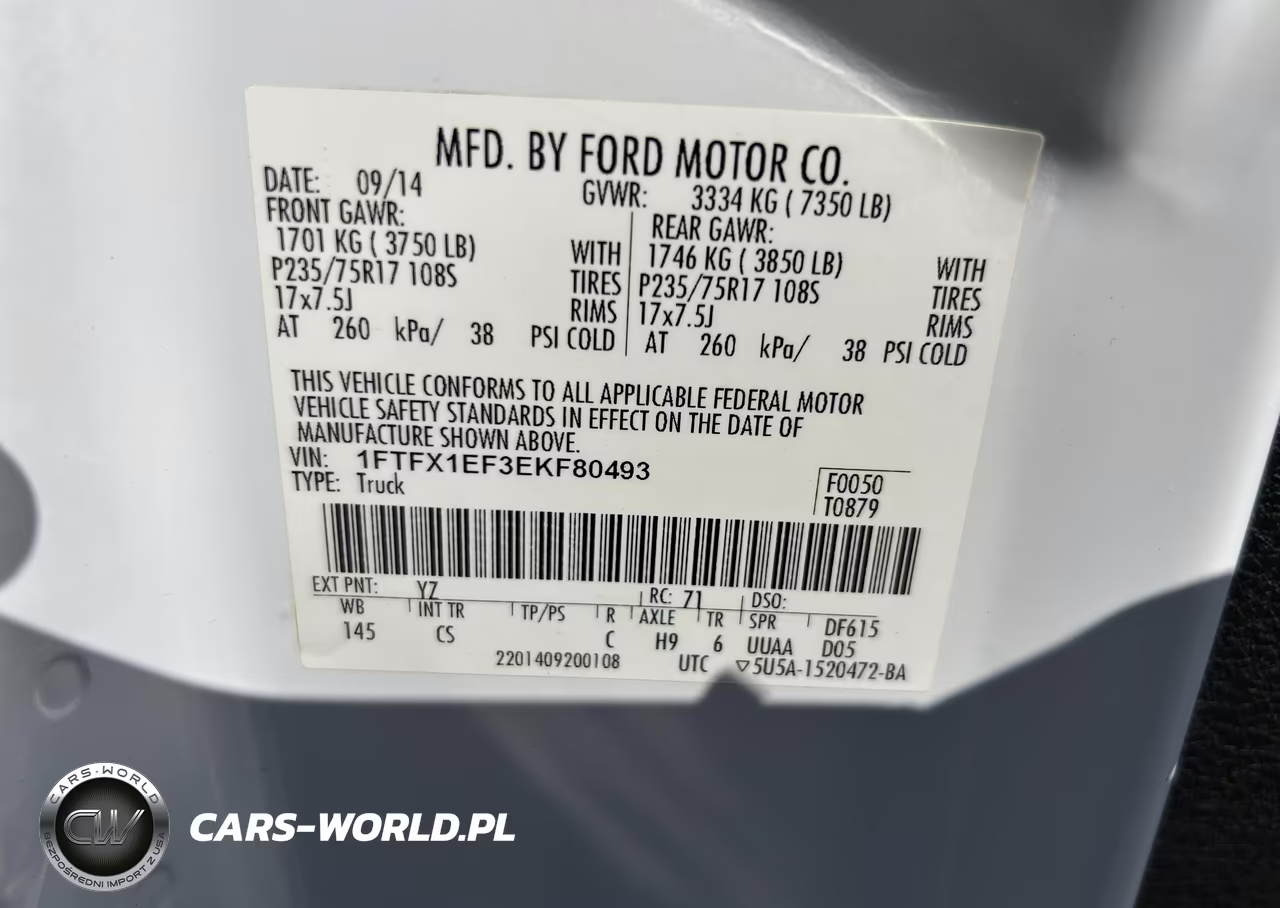 2014 Ford F-150 Xl VIN:1FTFX1EF3EKF80493 - 9