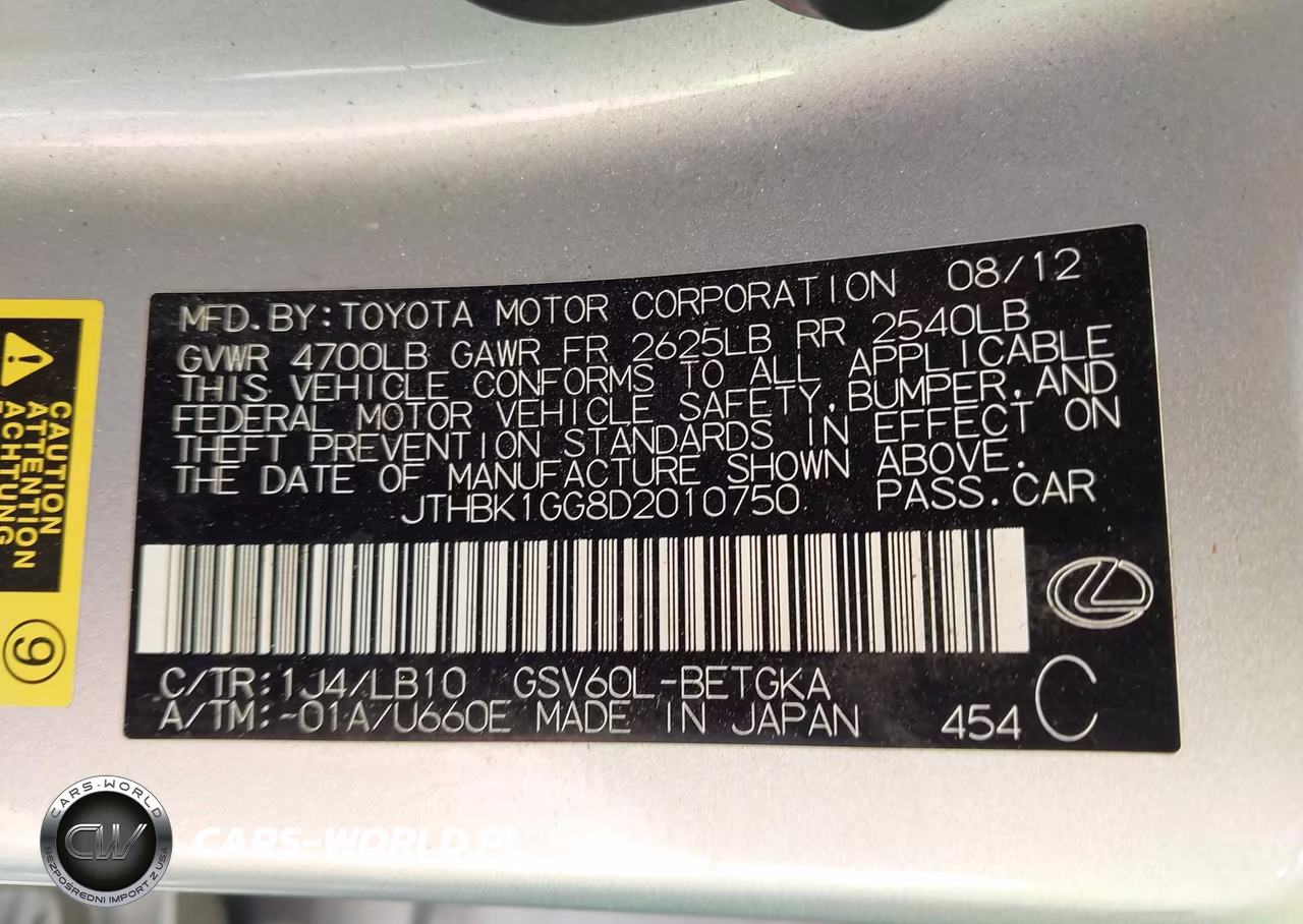 2013 Lexus Es 350 VIN:JTHBK1GG8D2010750 - 9