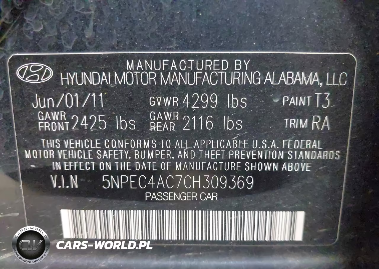 2012 Hyundai Sonata Limited VIN:5NPEC4AC7CH309369 - 9