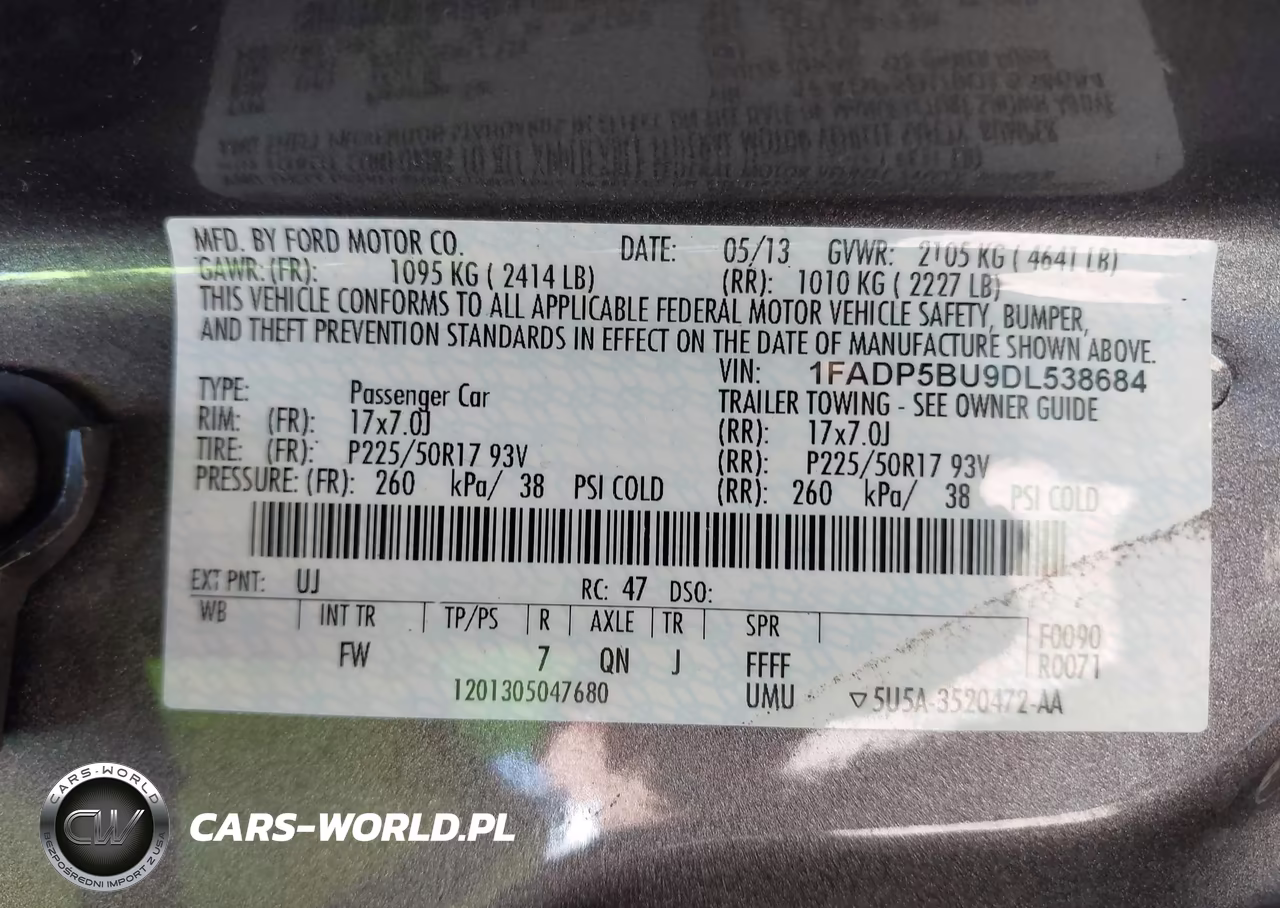 2013 Ford C-Max Hybrid Sel VIN:1FADP5BU9DL538684 - 9