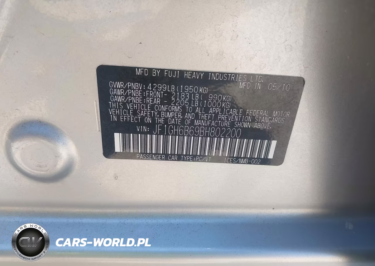 2011 Subaru Impreza 2.5I Premium VIN:JF1GH6B69BH802200 - 9