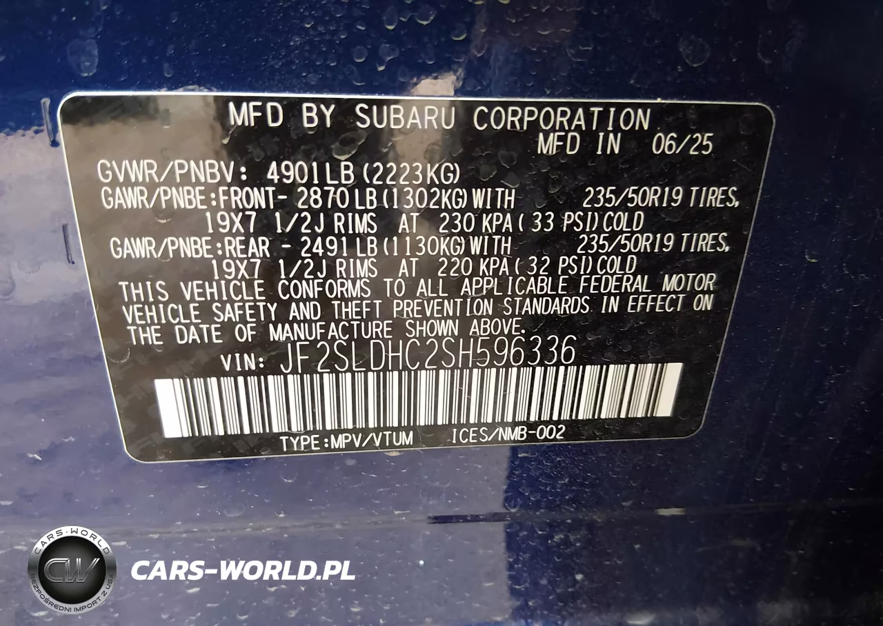 2025 Subaru Forester Sport VIN:JF2SLDHC2SH596336 - 9
