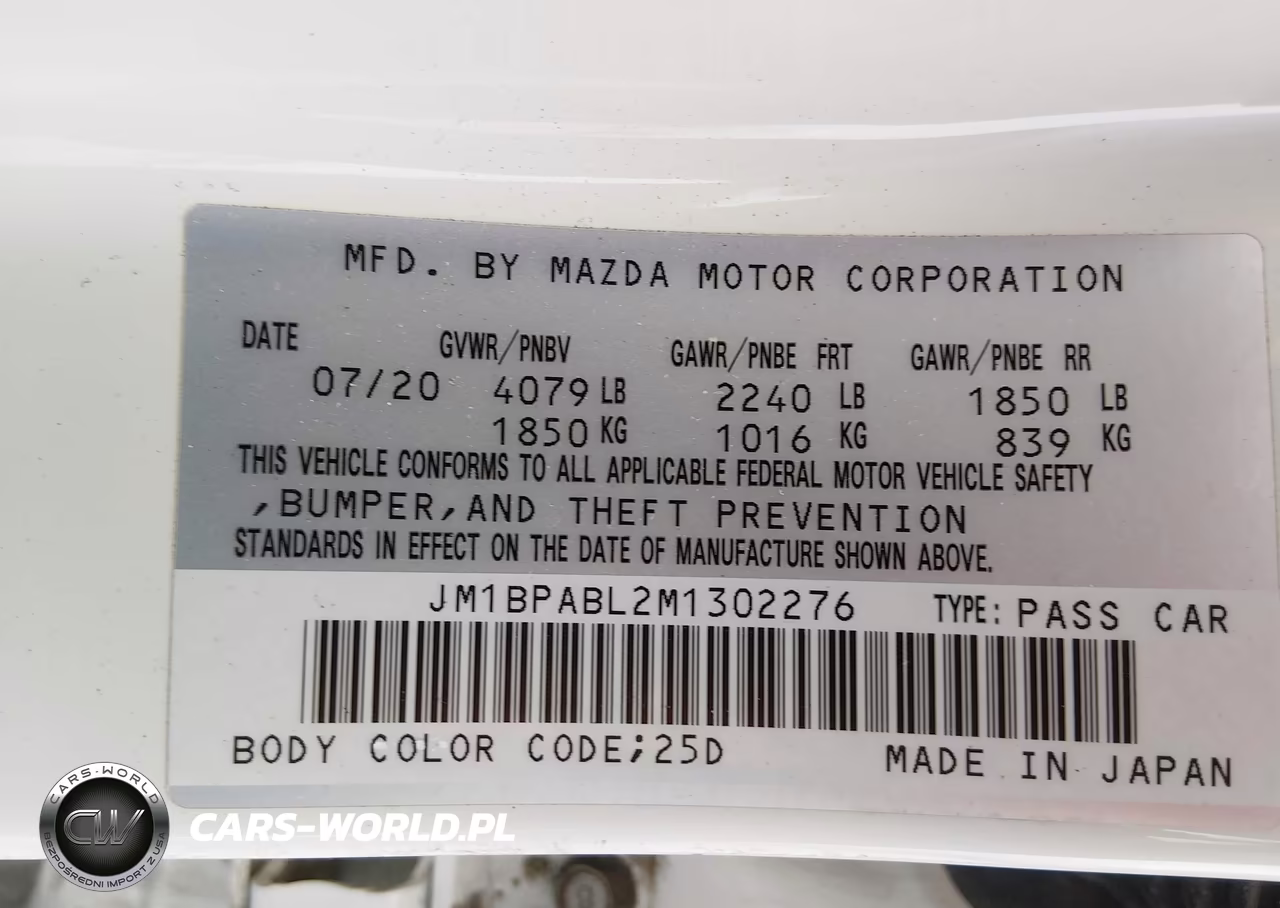 2021 Mazda Mazda3 Select VIN:JM1BPABL2M1302276 - 9