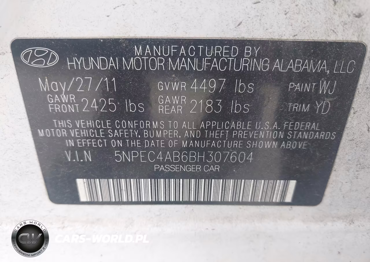 2011 Hyundai Sonata Limited 2.0T VIN:5NPEC4AB6BH307604 - 9