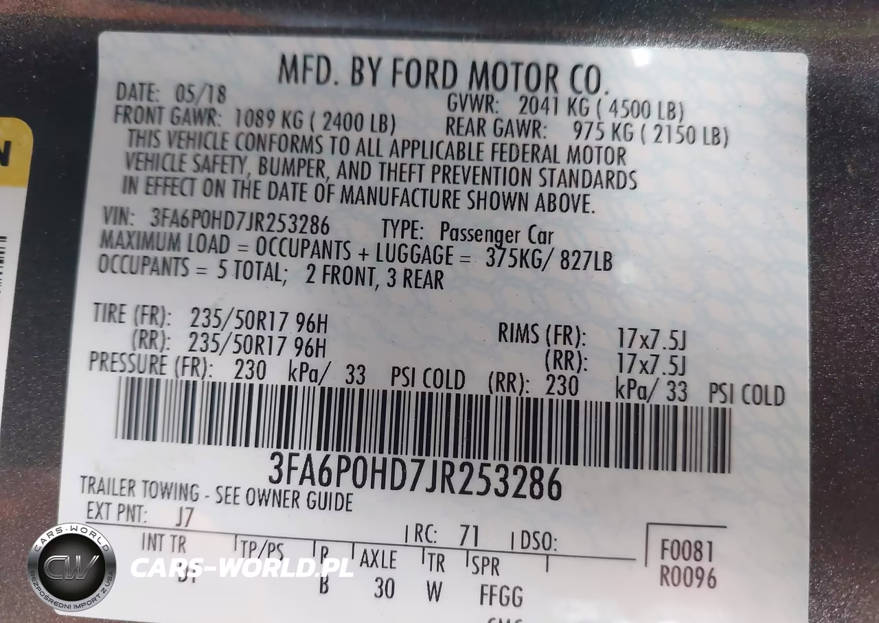 2018 Ford Fusion Se VIN:3FA6P0HD7JR253286 - 9