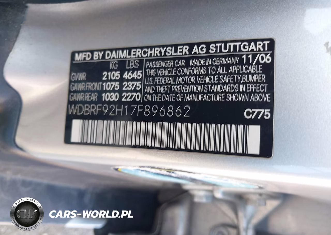2007 Mercedes-Benz C 280 Luxury 4Matic VIN:WDBRF92H17F896862 - 9