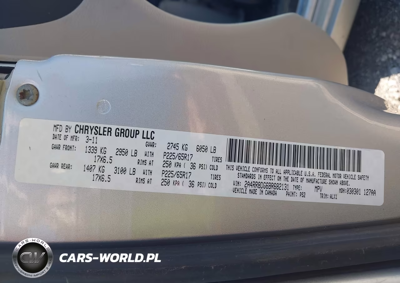 2011 CHRYSLER TOWN & COUNTRY TOURING-L VIN:2A4RR8DG6BR682131 - 9