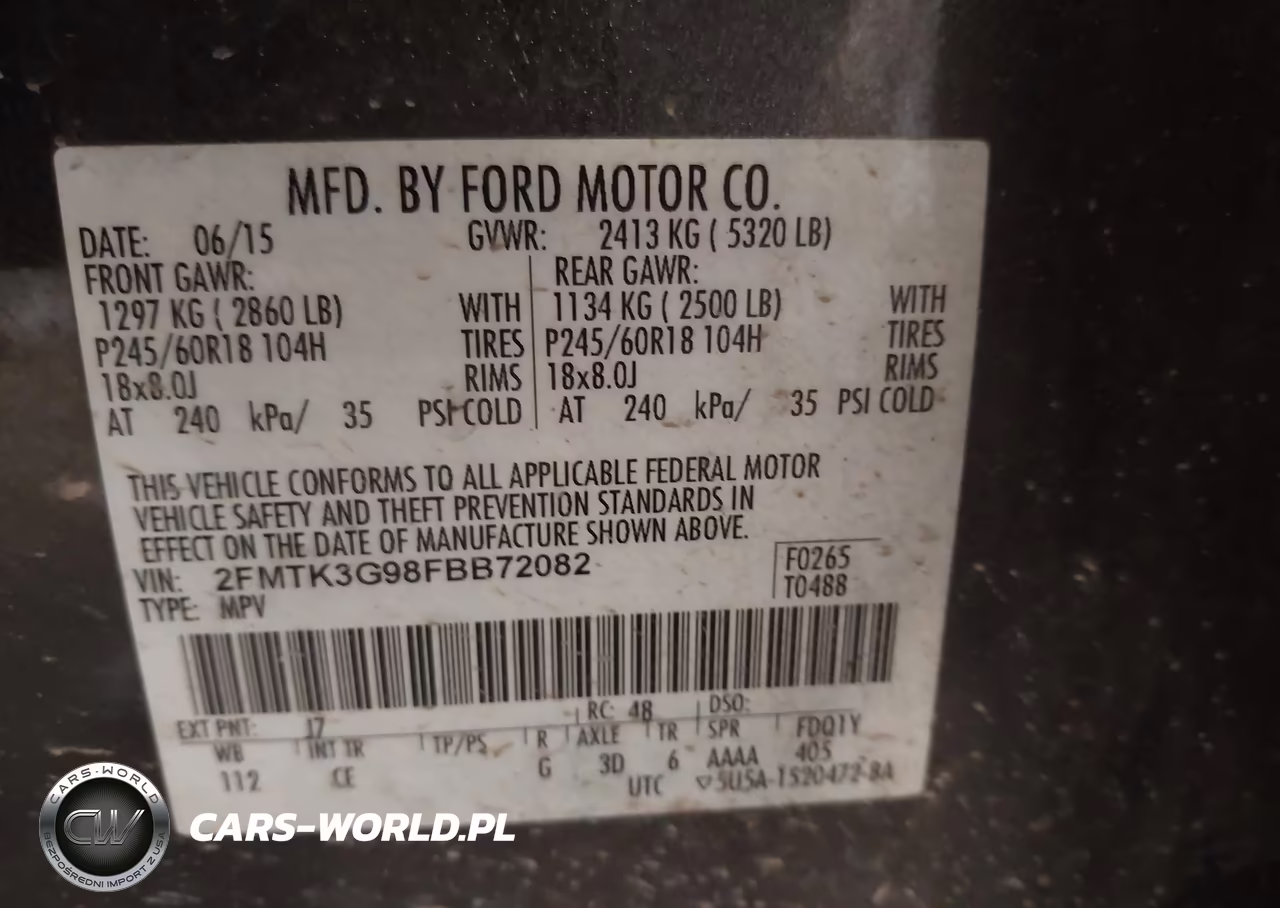 2015 Ford Edge Se VIN:2FMTK3G98FBB72082 - 9
