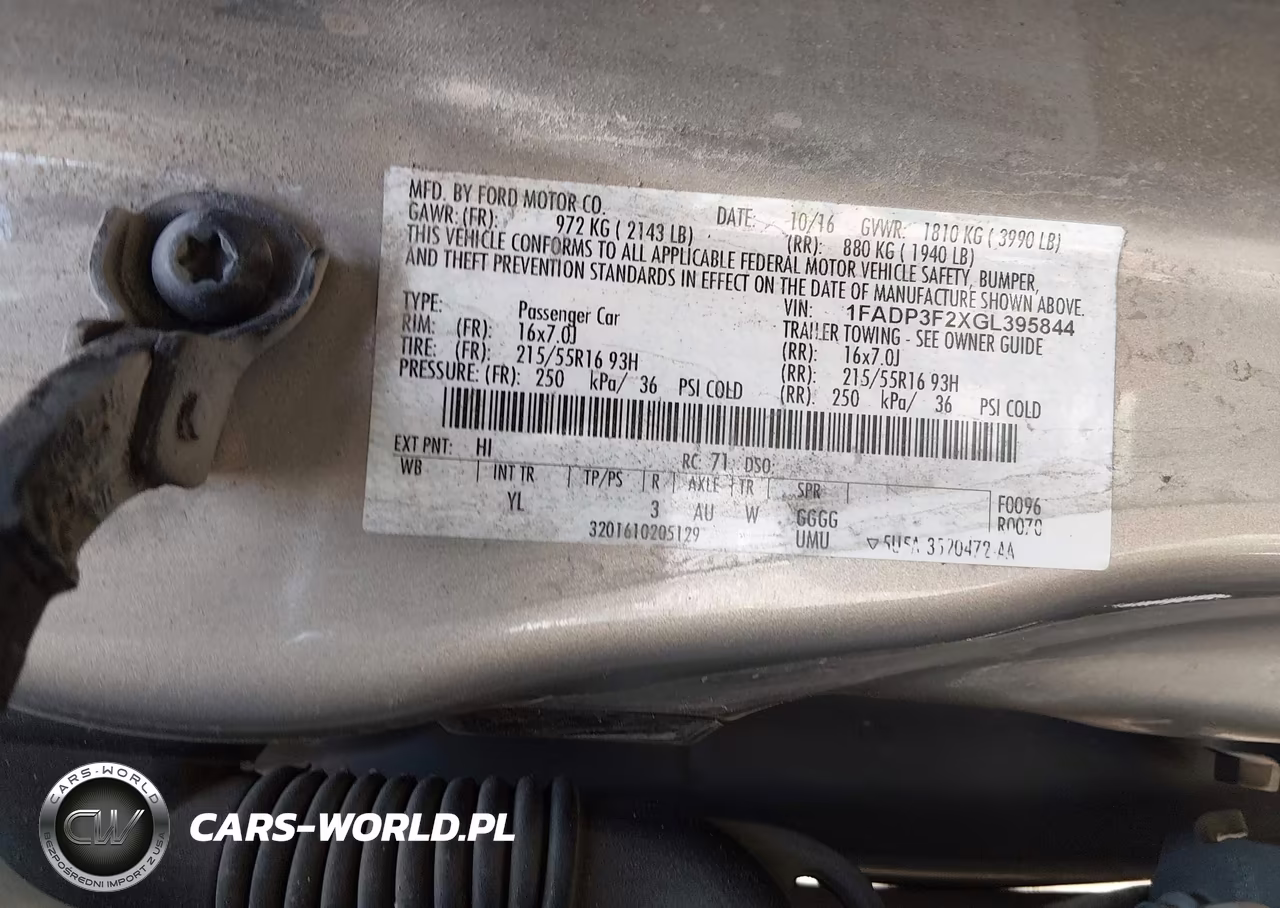 2016 Ford Focus Se VIN:1FADP3F2XGL395844 - 9