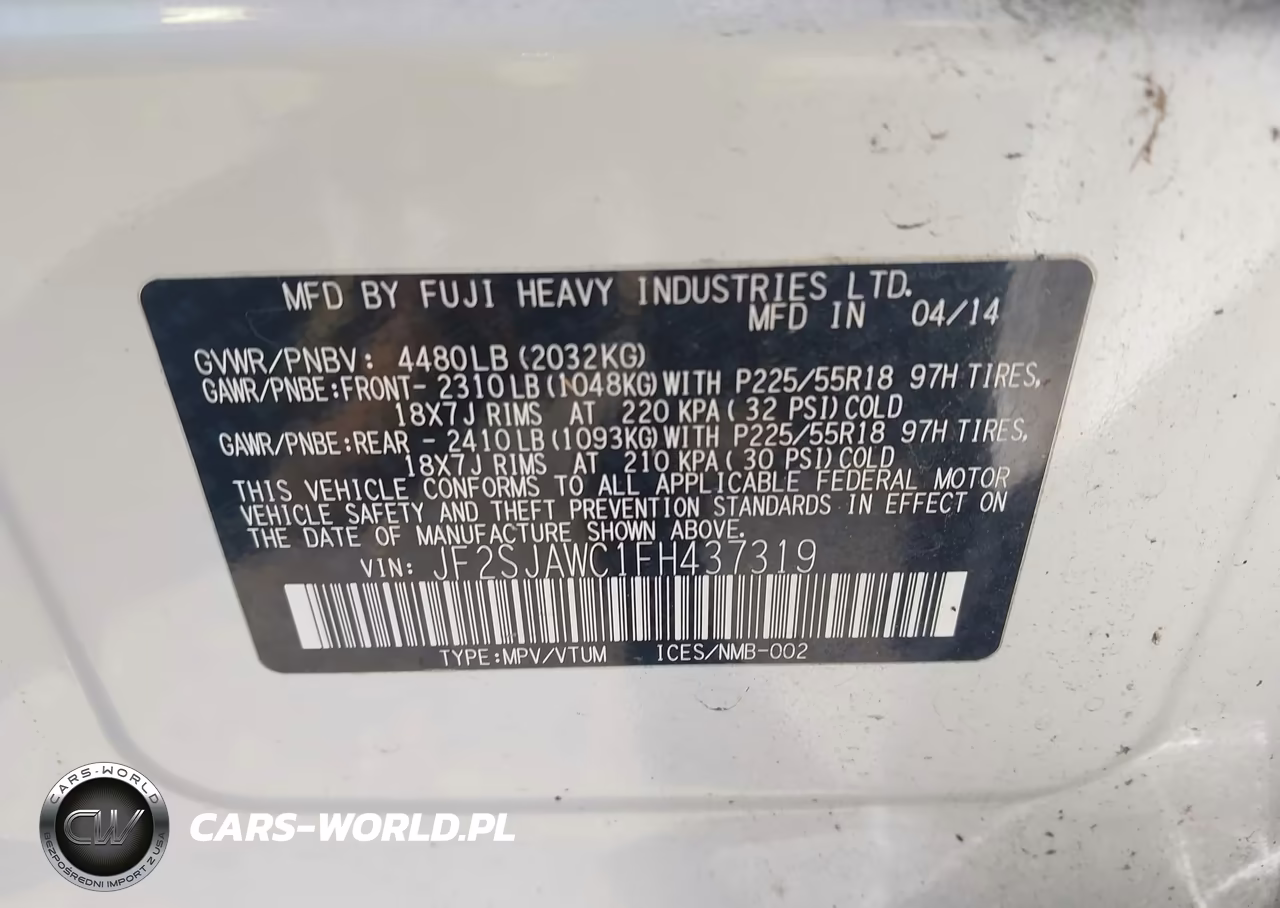 2015 Subaru Forester 2.5I Touring VIN:JF2SJAWC1FH437319 - 9