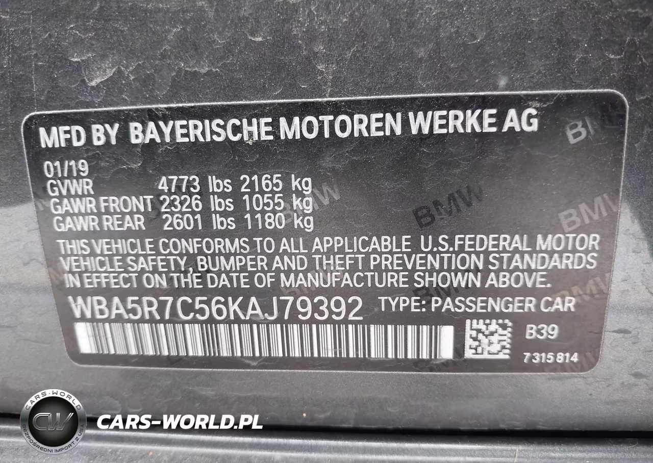 2019 BMW 330I xDrive VIN:WBA5R7C56KAJ79392 - 9