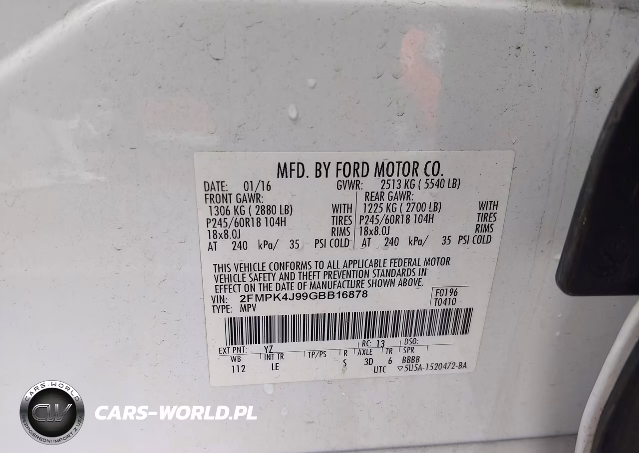 2016 Ford Edge Sel VIN:2FMPK4J99GBB16878 - 9