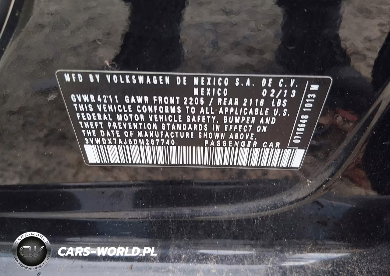 2013 Volkswagen Jetta 2.5L Se VIN:3VWDX7AJ6DM267740 - 9