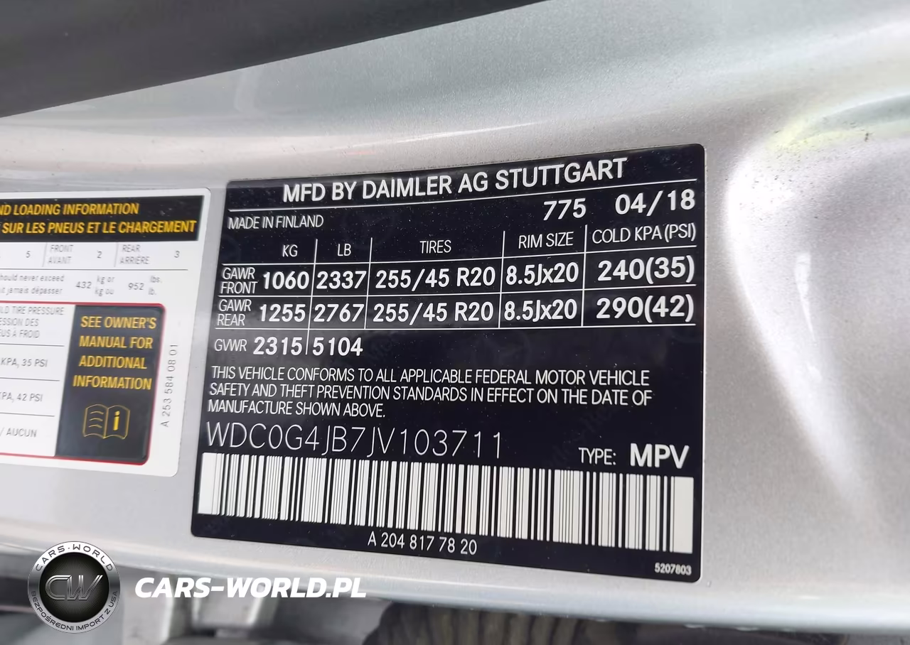 2018 Mercedes-Benz Glc 300 VIN:WDC0G4JB7JV103711 - 9