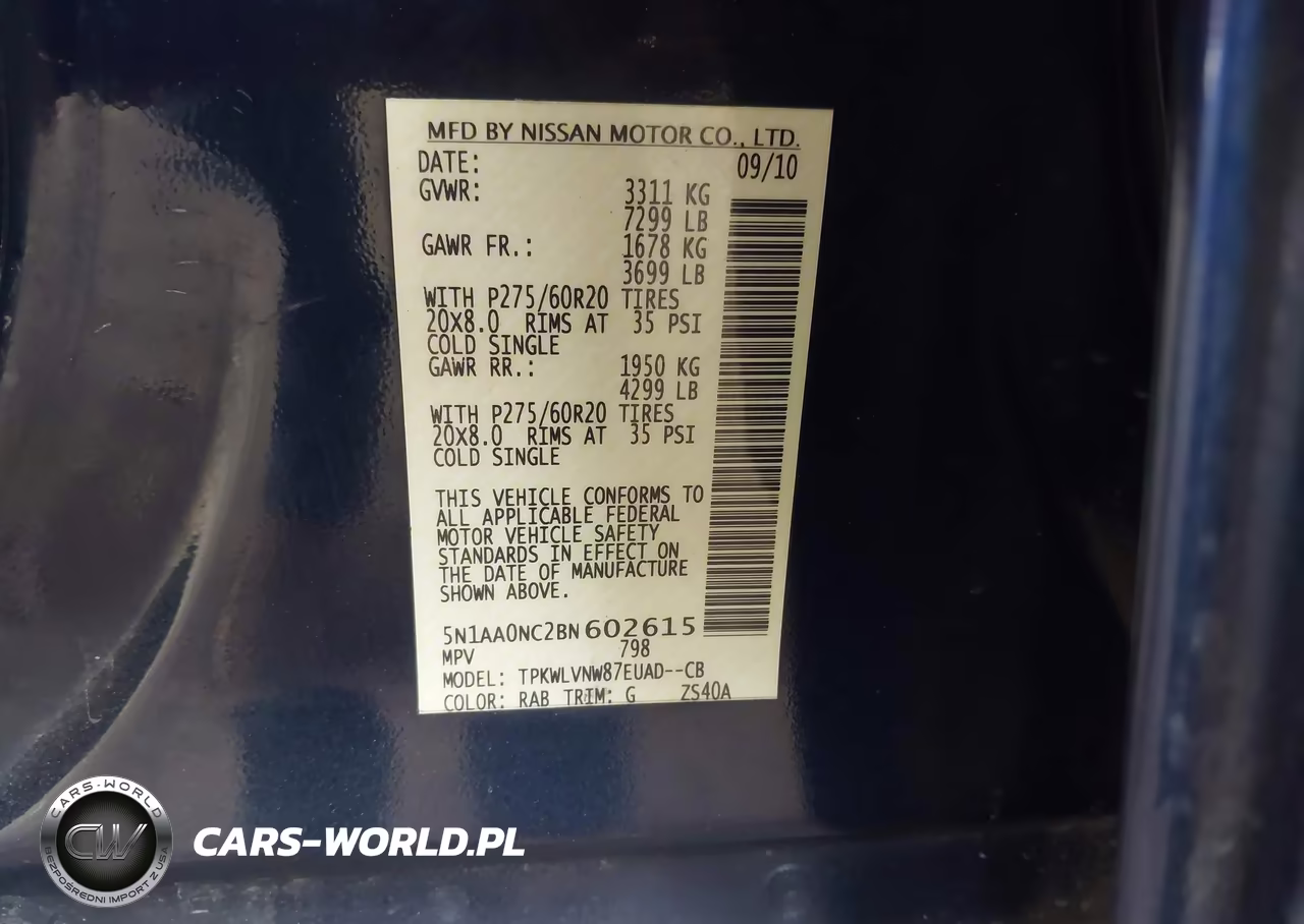 2011 Nissan Armada Sl VIN:5N1AA0NC2BN602615 - 9