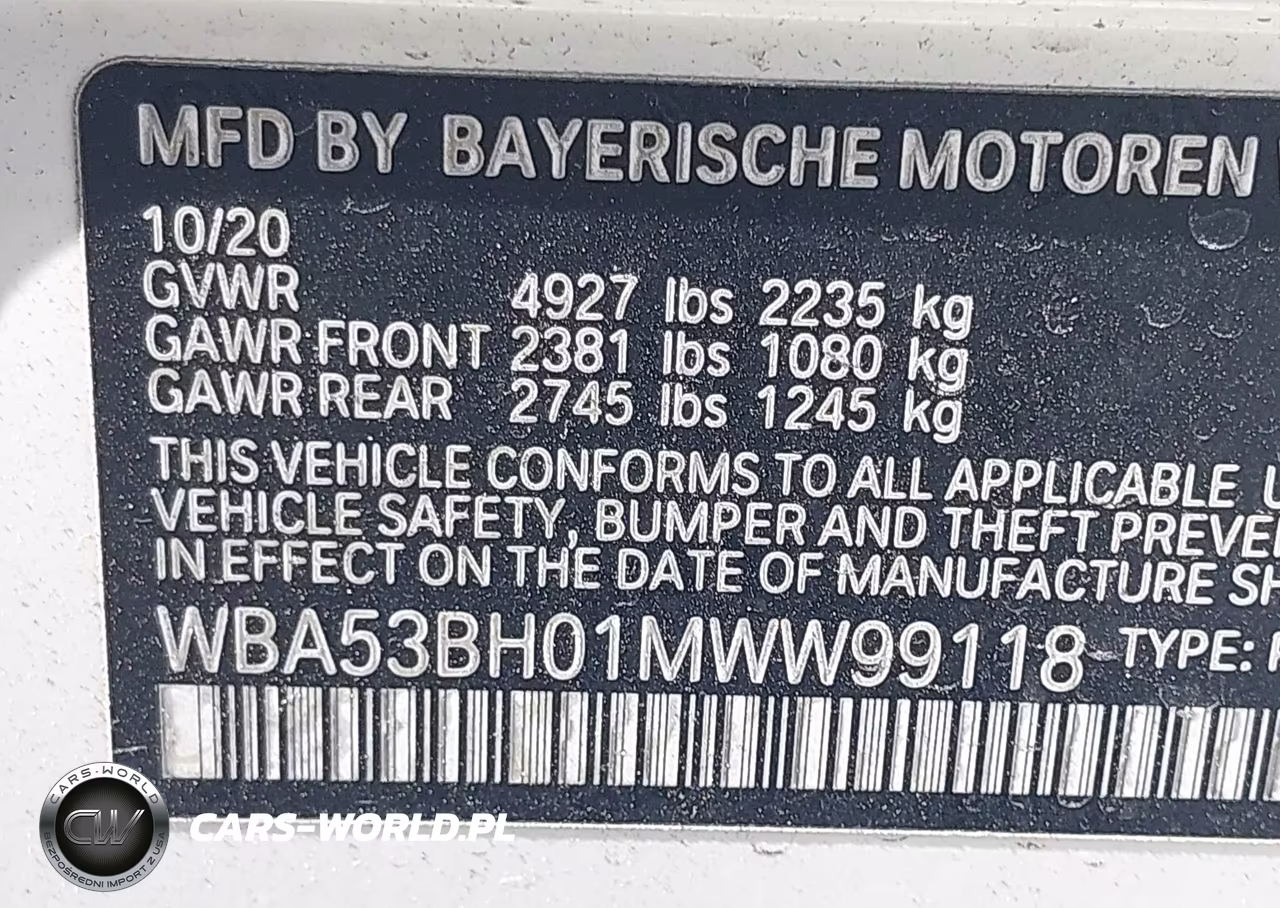2021 BMW 530I VIN:WBA53BH01MWW99118 - 9