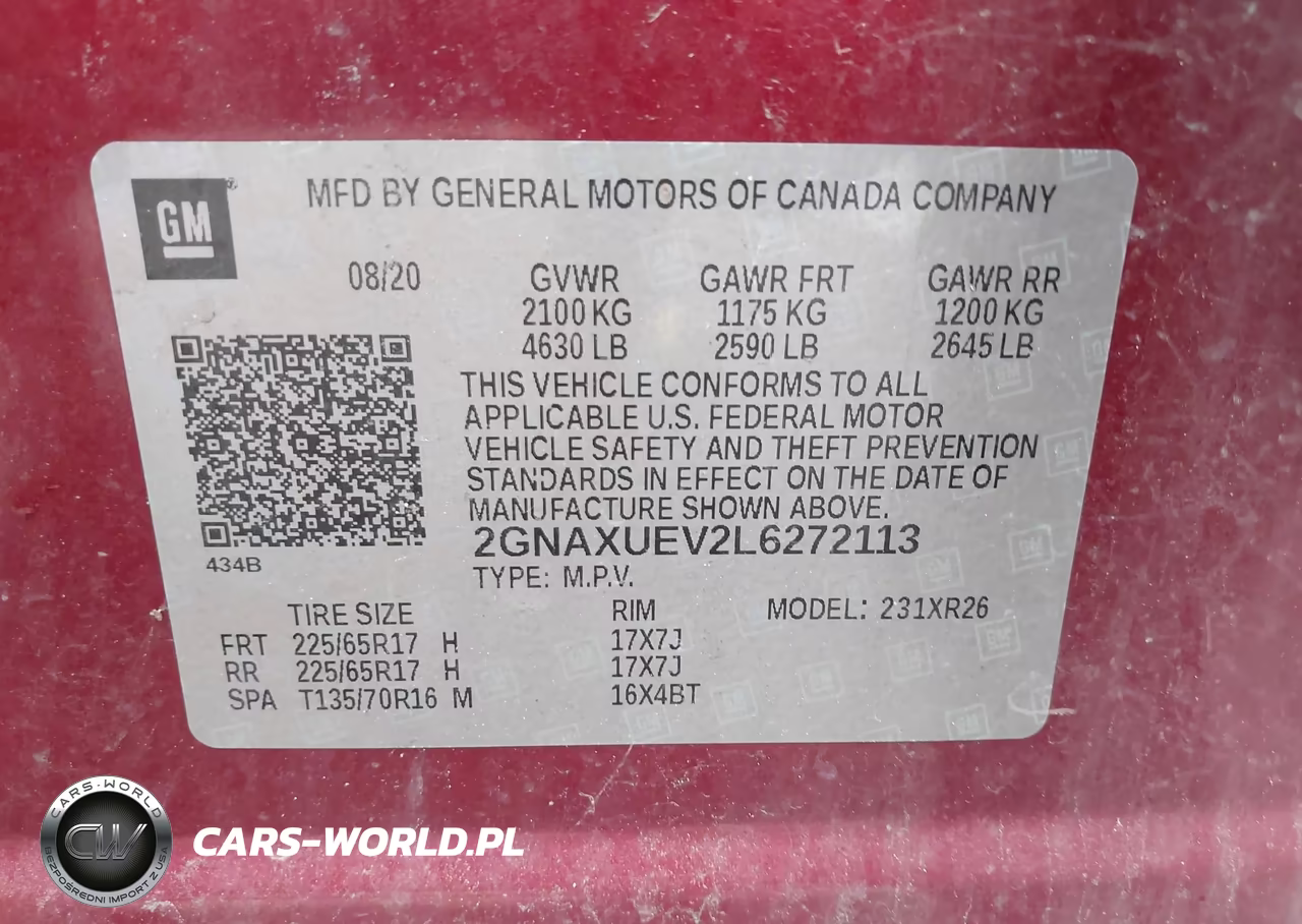2020 Chevrolet Equinox Awd Lt 1.5L Turbo VIN:2GNAXUEV2L6272113 - 9