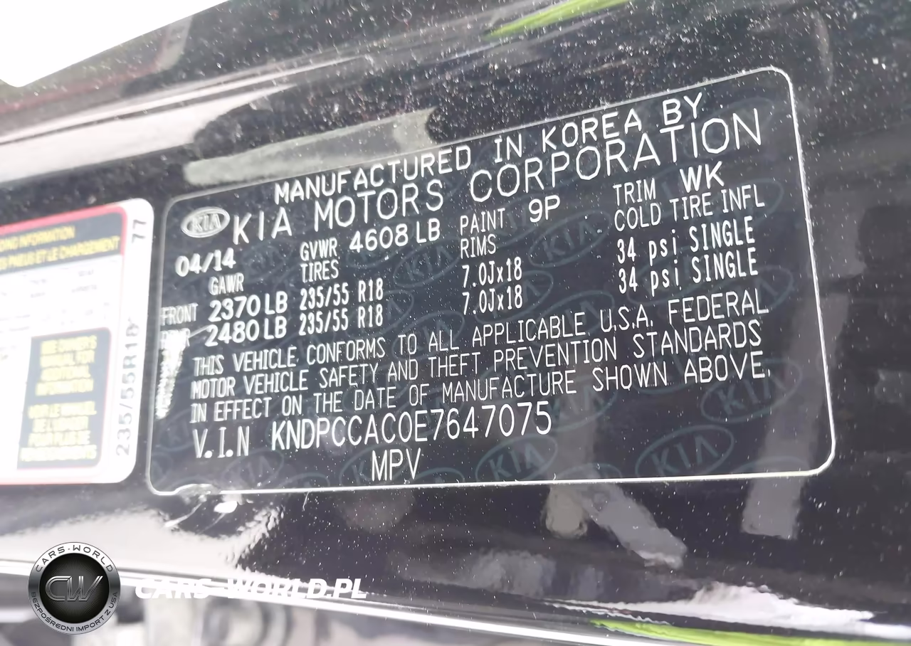 2014 Kia Sportage Ex VIN:KNDPCCAC0E7647075 - 9