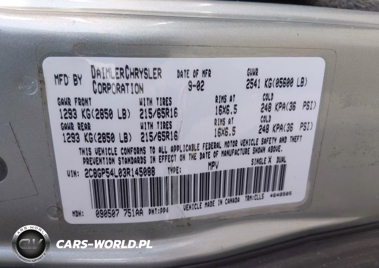 2003 Chrysler Town & Country Lxi VIN:2C8GP54L03R145088 - 9