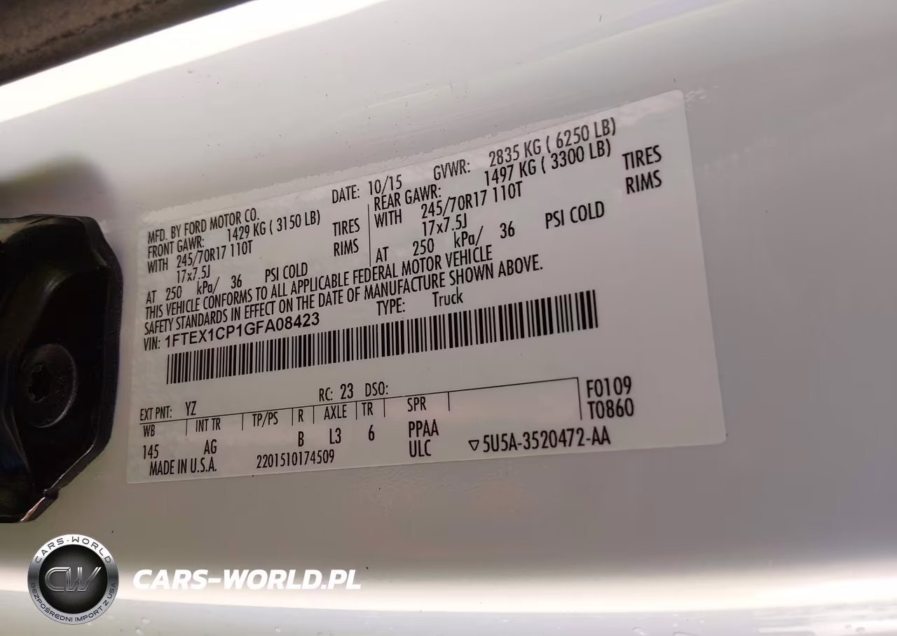 2016 Ford F-150 Xl VIN:1FTEX1CP1GFA08423 - 9