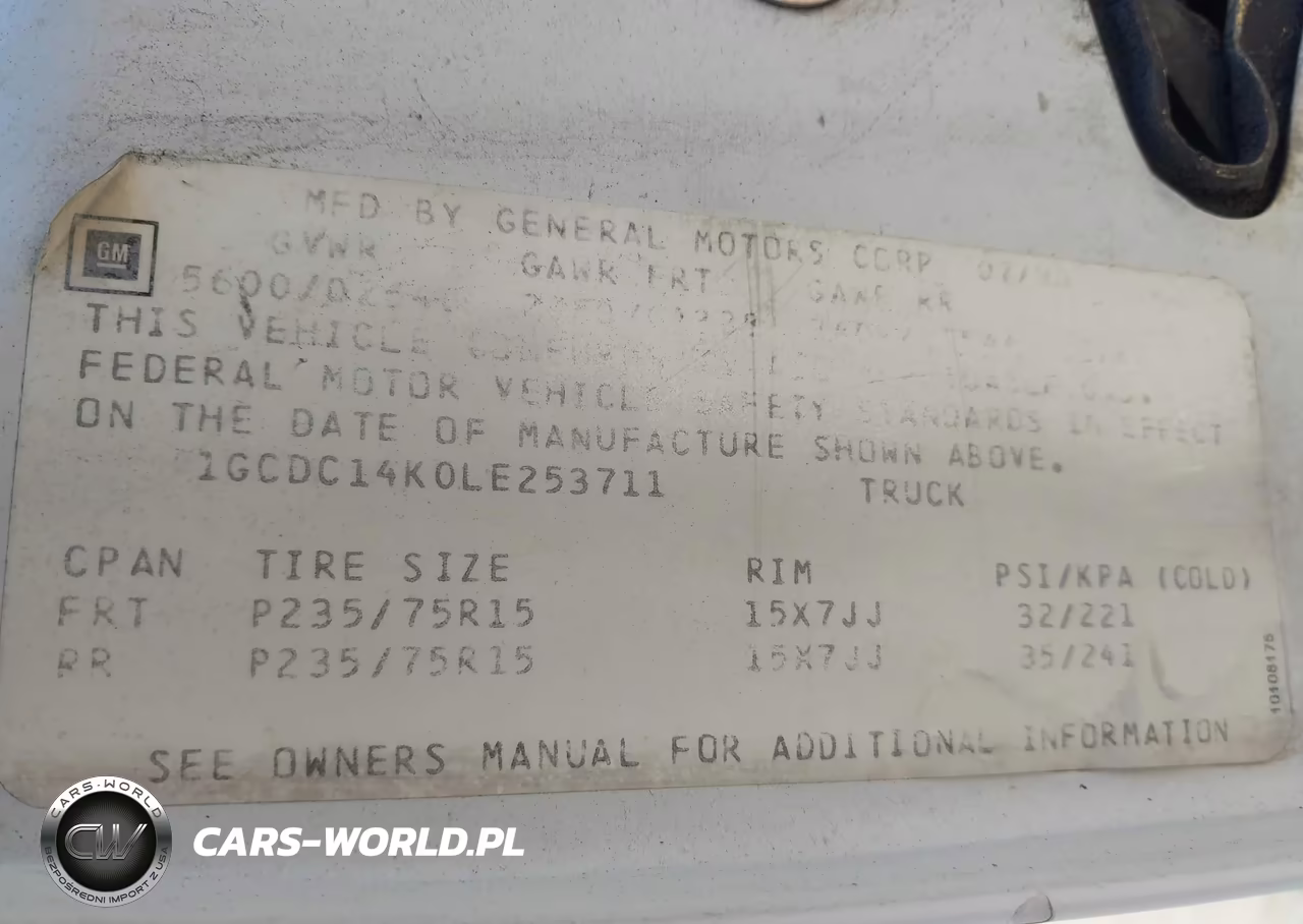 1990 Chevrolet Gmt-400 C1500 VIN:1GCDC14K0LE253711 - 9