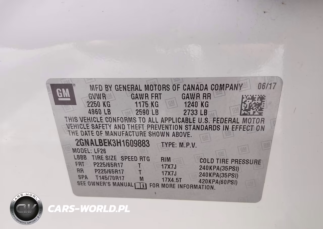 2017 Chevrolet Equinox Ls VIN:2GNALBEK3H1609883 - 9