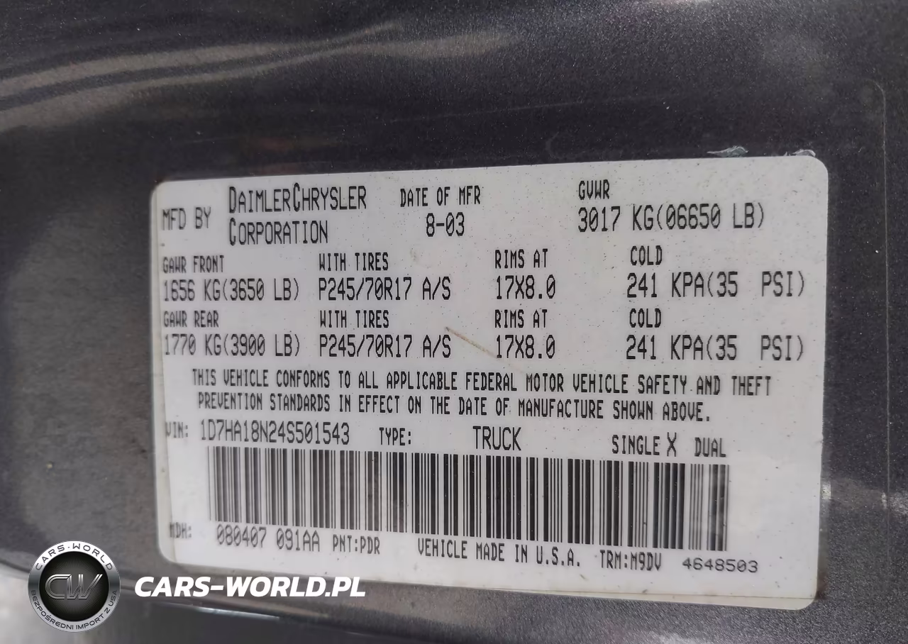 2004 Dodge Ram 1500 Slt-Laramie VIN:1D7HA18N24S501543 - 9