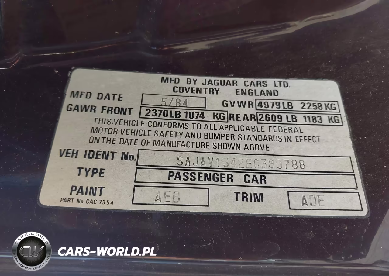 1984 Jaguar Xj6 VIN:SAJAV1342EC389788 - 9