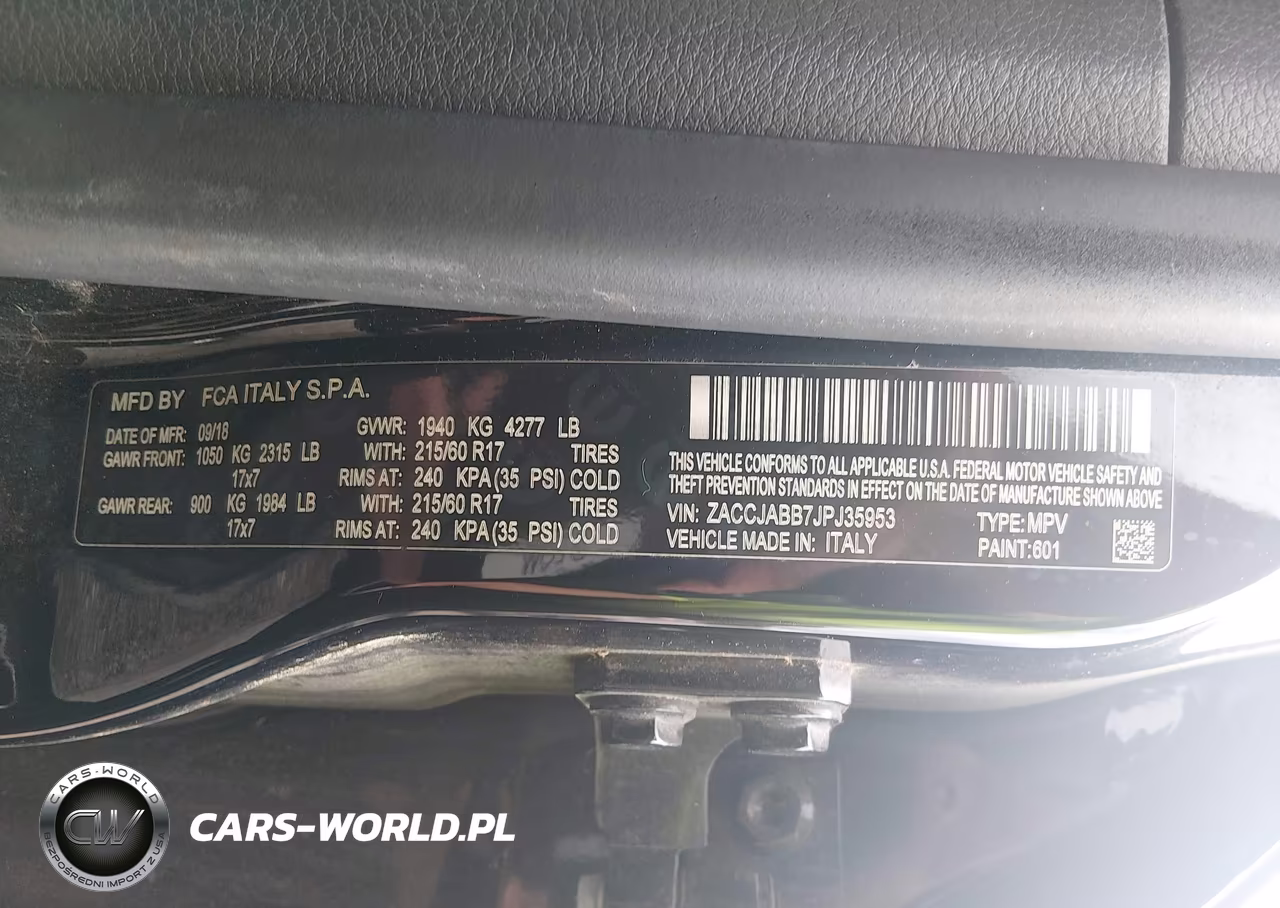 2018 Jeep Renegade Latitude Fwd VIN:ZACCJABB7JPJ35953 - 9
